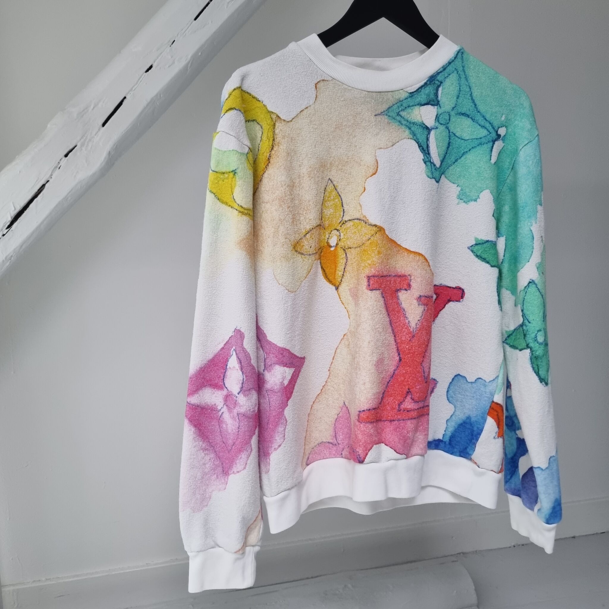 Lv Watercolor Sweatshirts Under