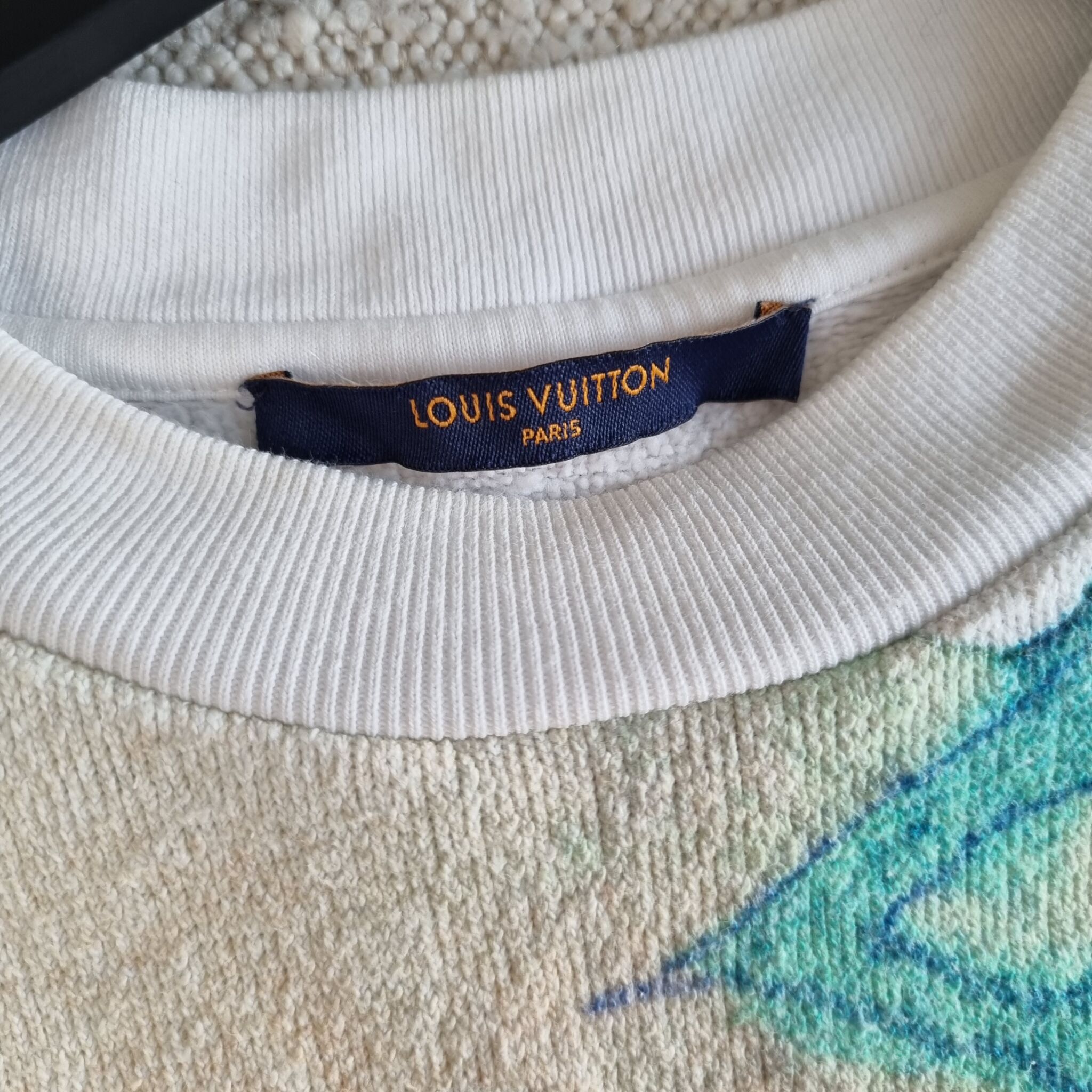 Louis Vuitton Watercolor Giant Monogram Sweatshirt White