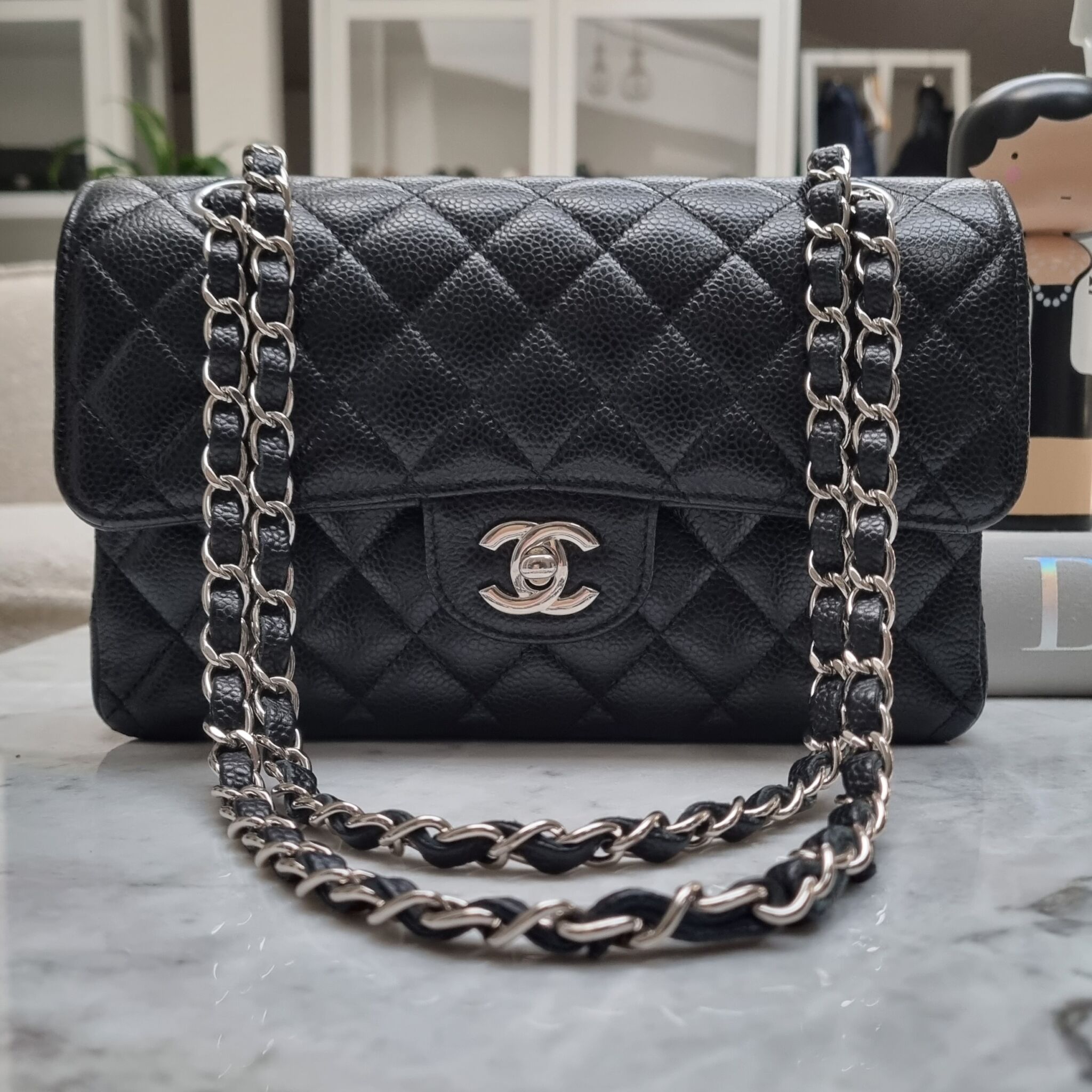 Chanel Small Classic Flap, Caviar, Black SHW - Laulay Luxury