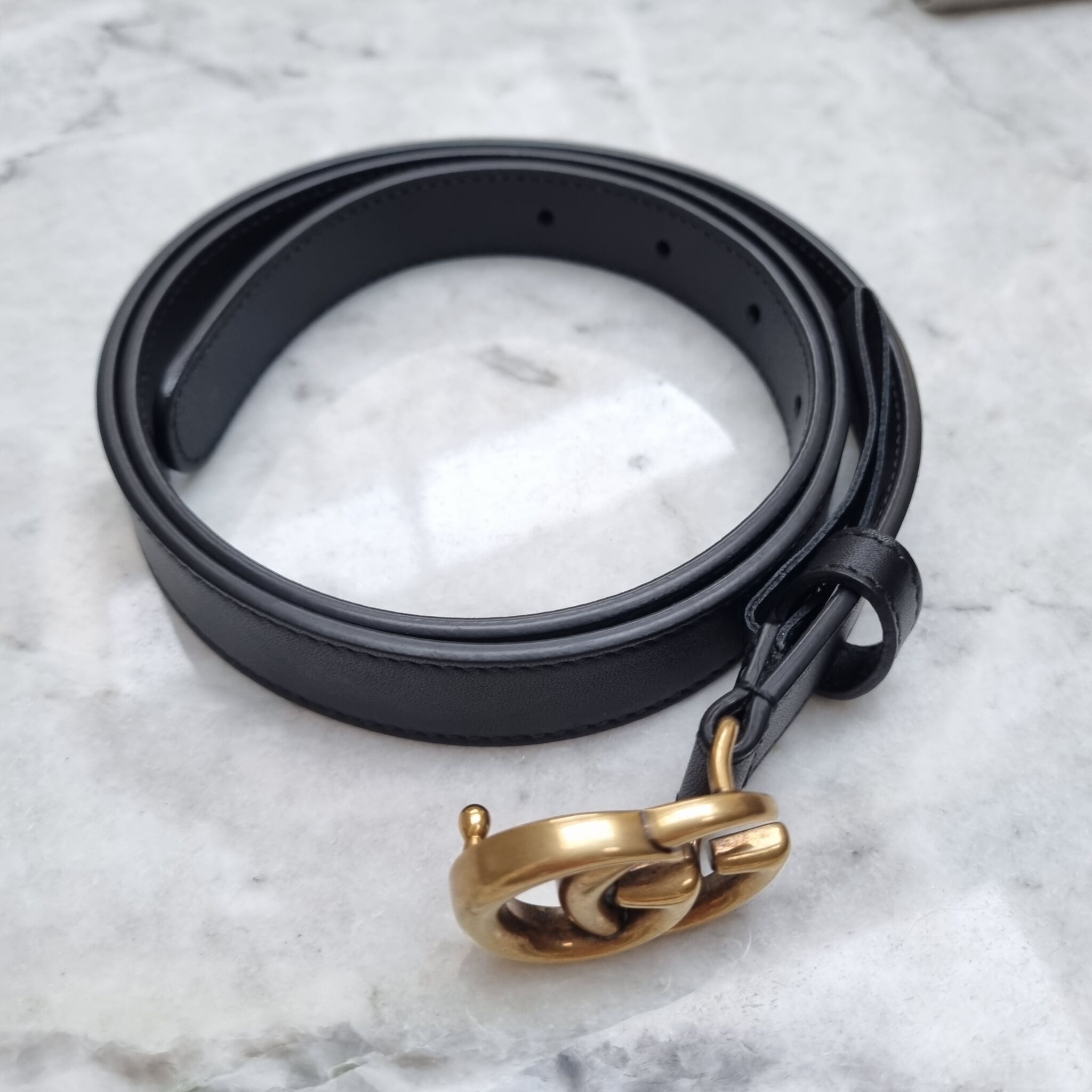 Gucci Belt With Double G Buckle, 85 Laulay Luxury