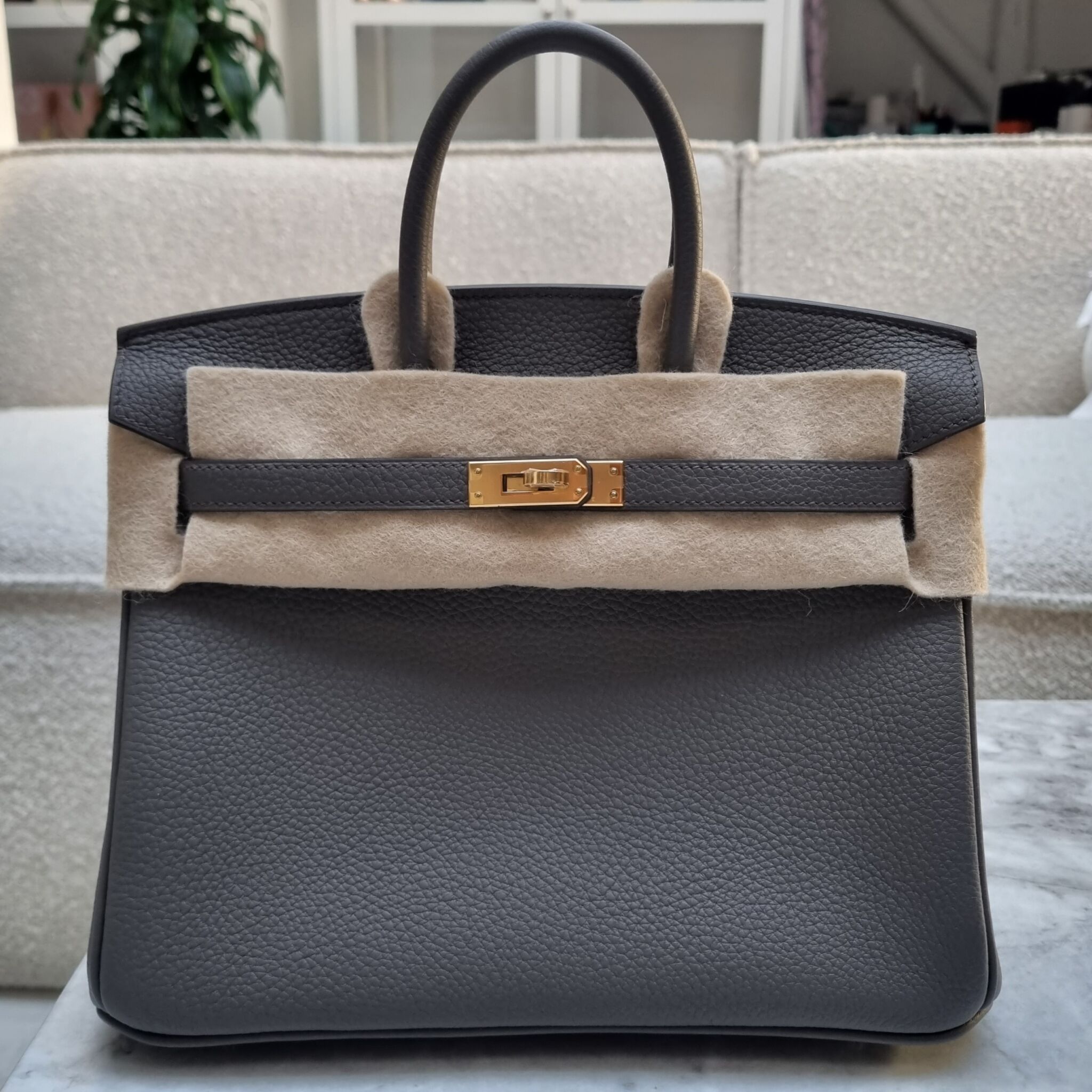 Hermès Birkin 25, Togo, Etain - FOR PRIS - Laulay Luxury