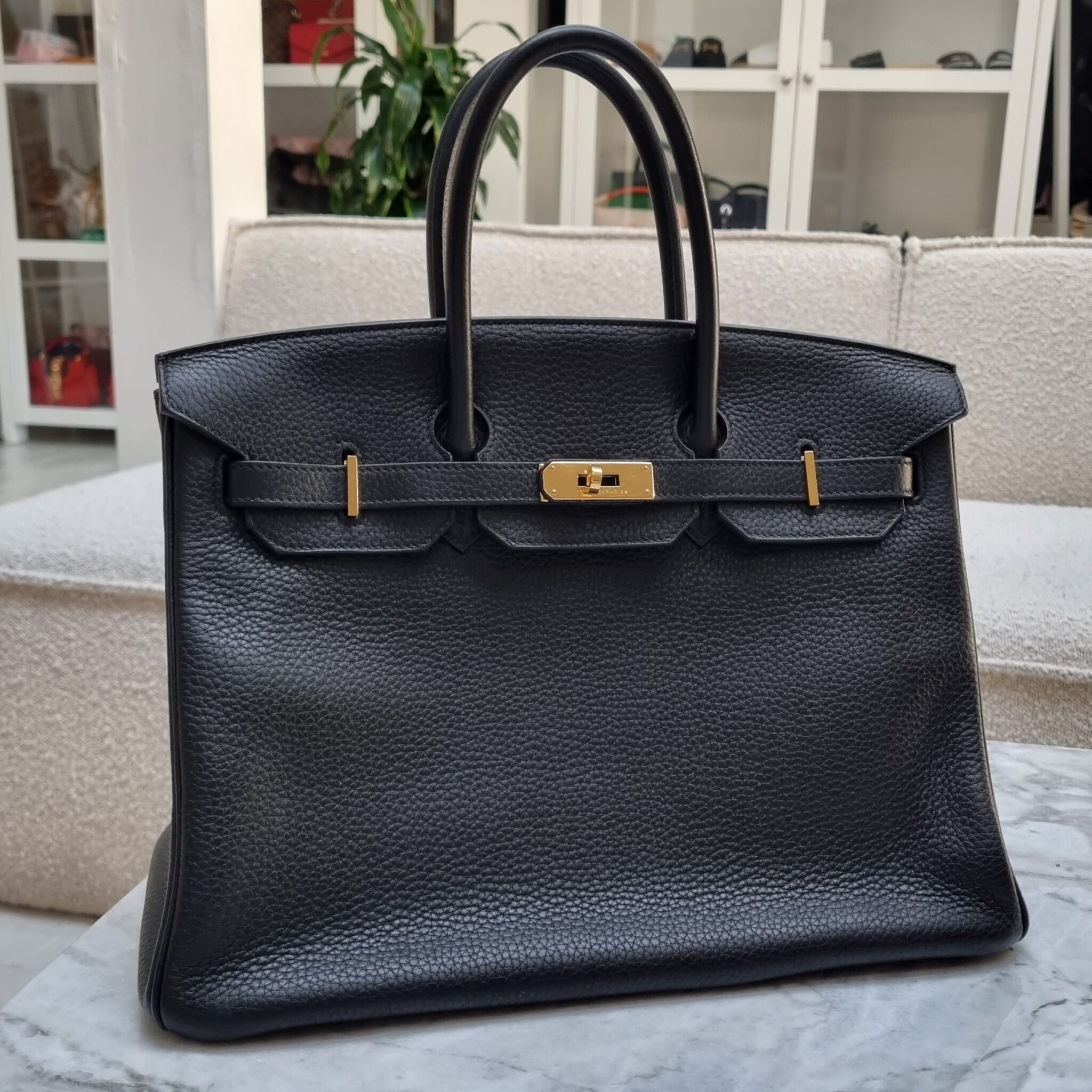 Hermès Birkin 35, Noir GHW - Laulay Luxury