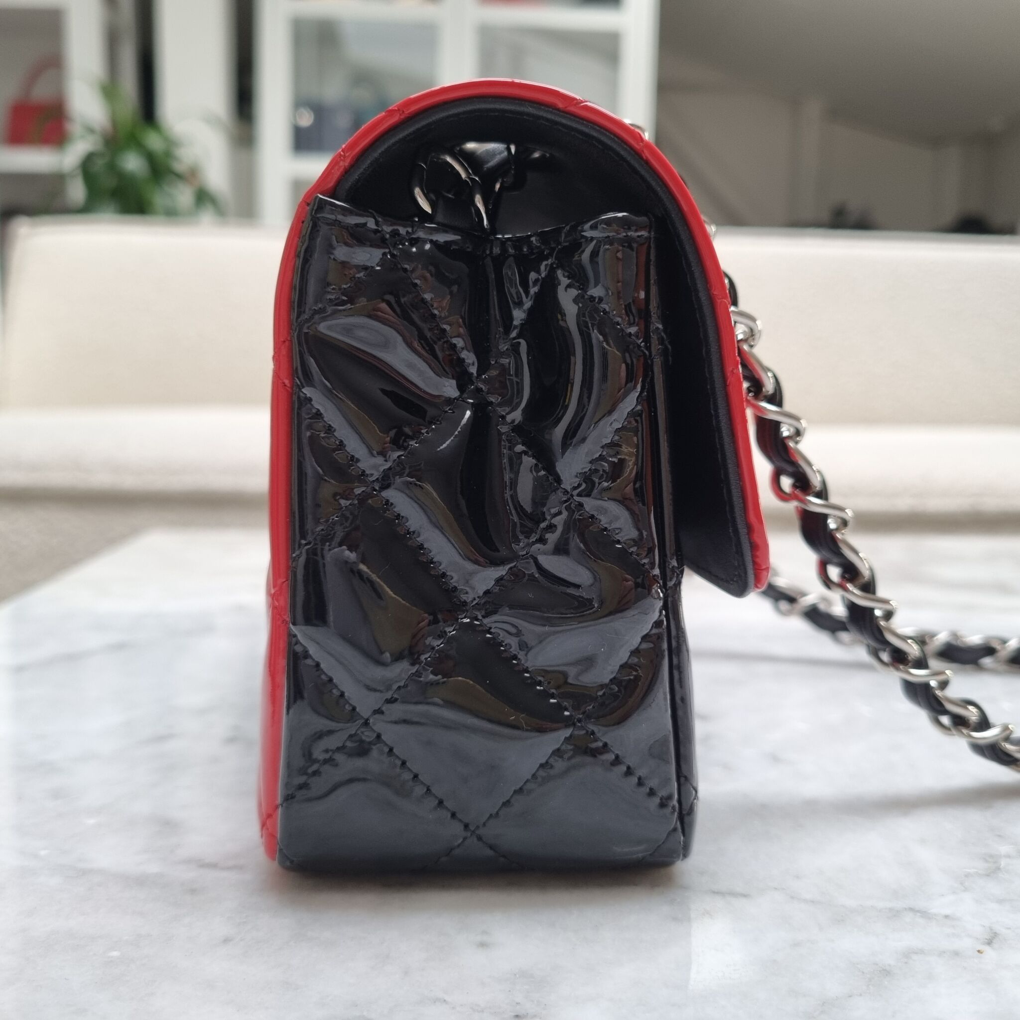 red and black chanel bag new