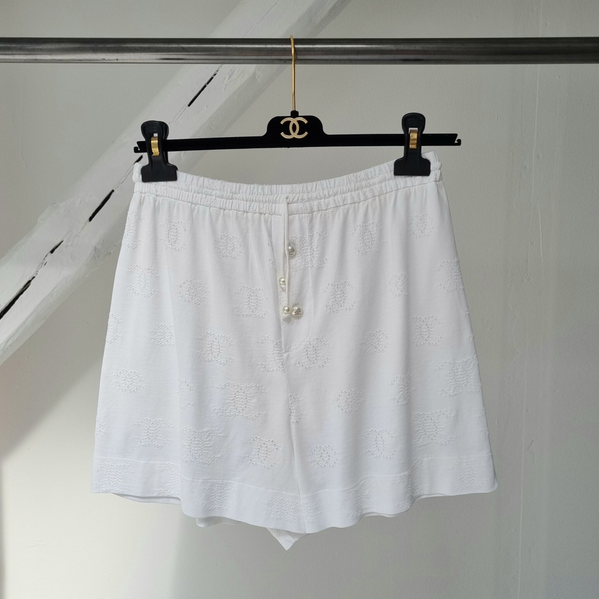 Chanel Shorts, Cotton, White, S - Laulay Luxury