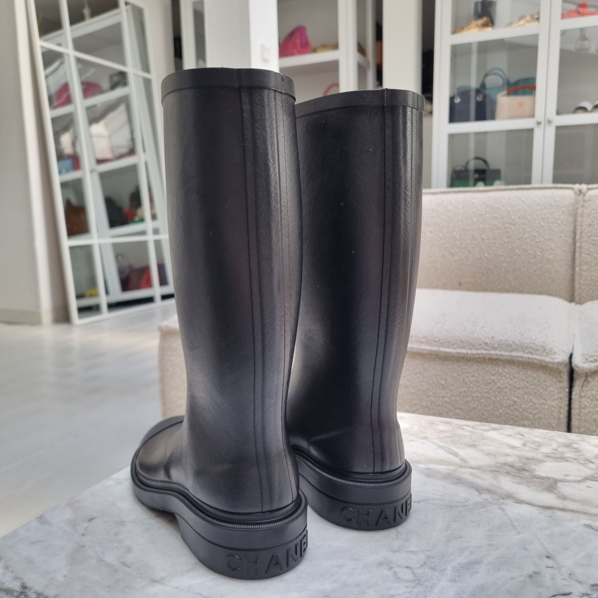 Wellington boots Chanel Green size 37 EU in Rubber  28204791