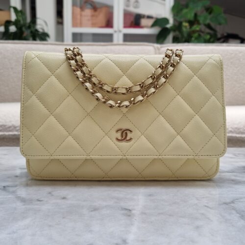 Chanel Small Flap Wallet, Lambskin, Beige GHW - Laulay Luxury
