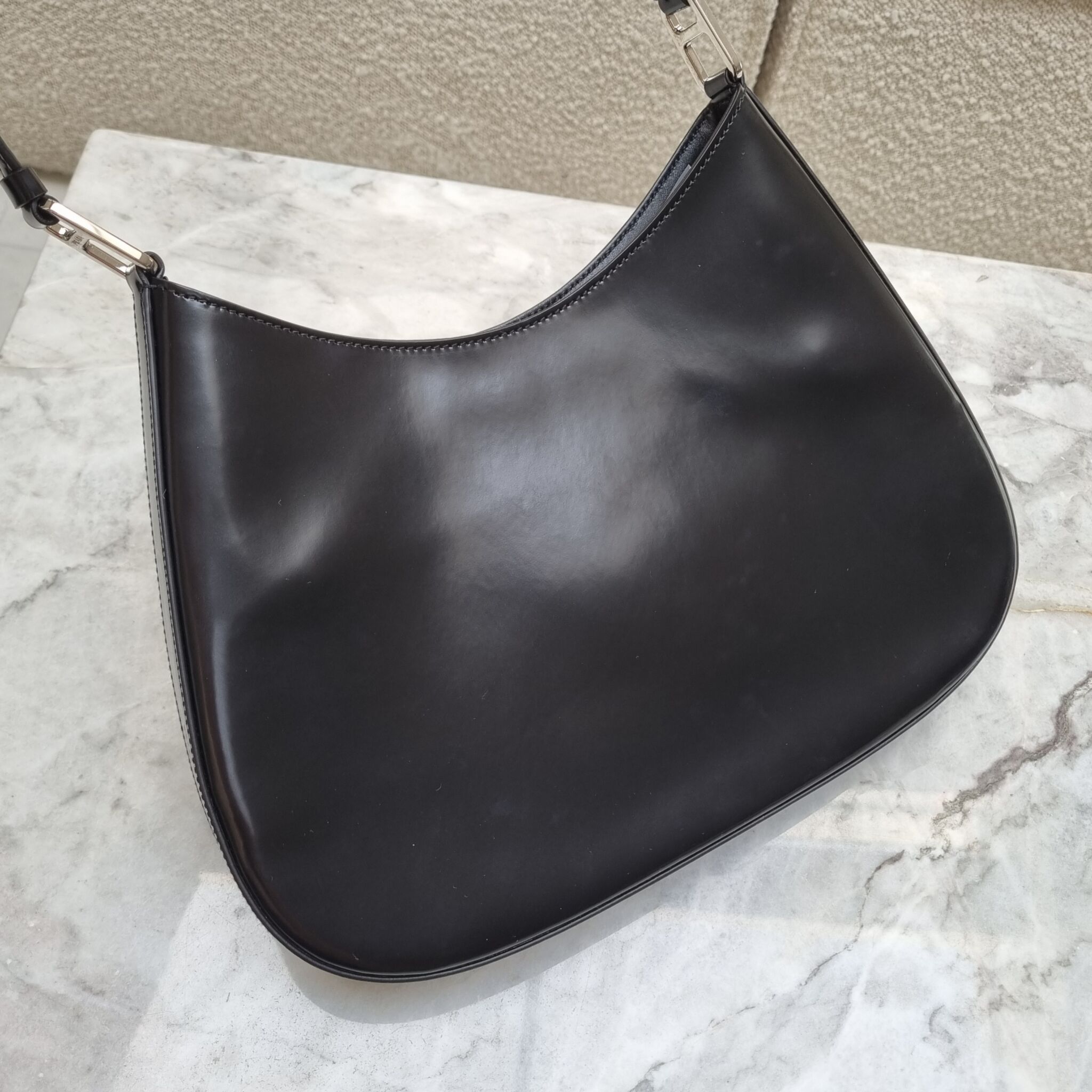 Prada large discount leather shoulder bag