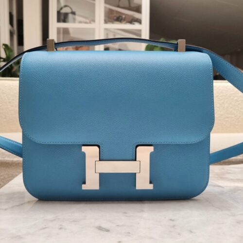 Hermès Calvi Duo, Bleu Saphir/Vert Anglais - Laulay Luxury