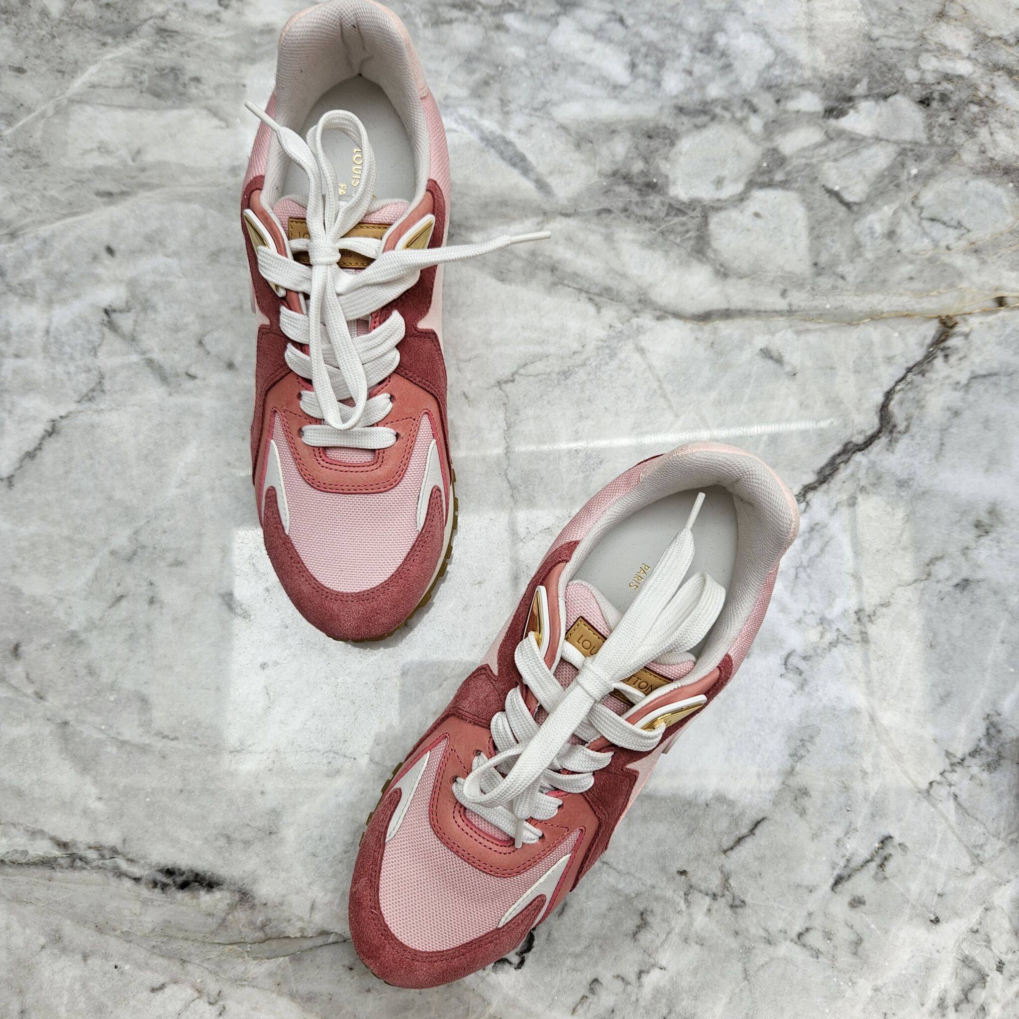 Cloth trainers Louis Vuitton Pink size 6 UK in Cloth - 36165292