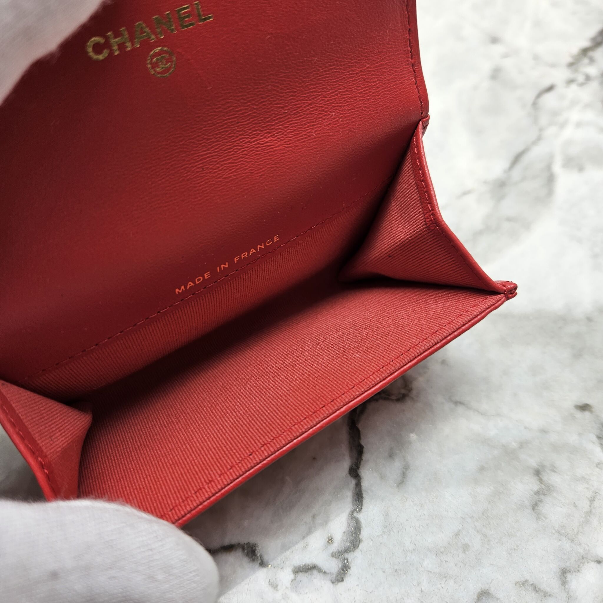 Chanel Flap Cardholder, Lambskin, Red GHW - Laulay Luxury