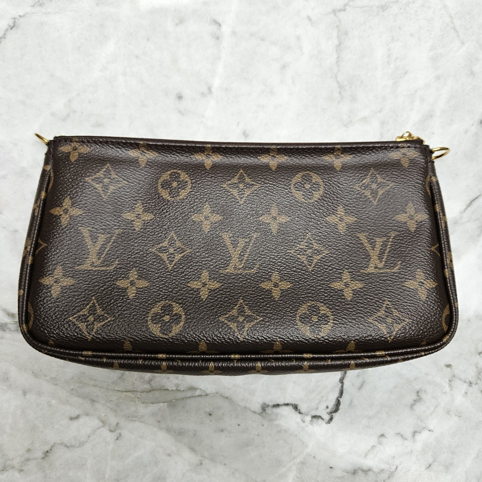 Louis Vuitton Pochette Accessoires, Canvas, Damier Azur GHW - Laulay Luxury