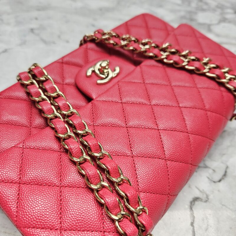Chanel Pink Quilted Leather Medium Classic Double Flap Bag Chanel