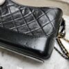 Chanel Small Gabrielle Hobo, Distressed Calfskin, Black - Laulay