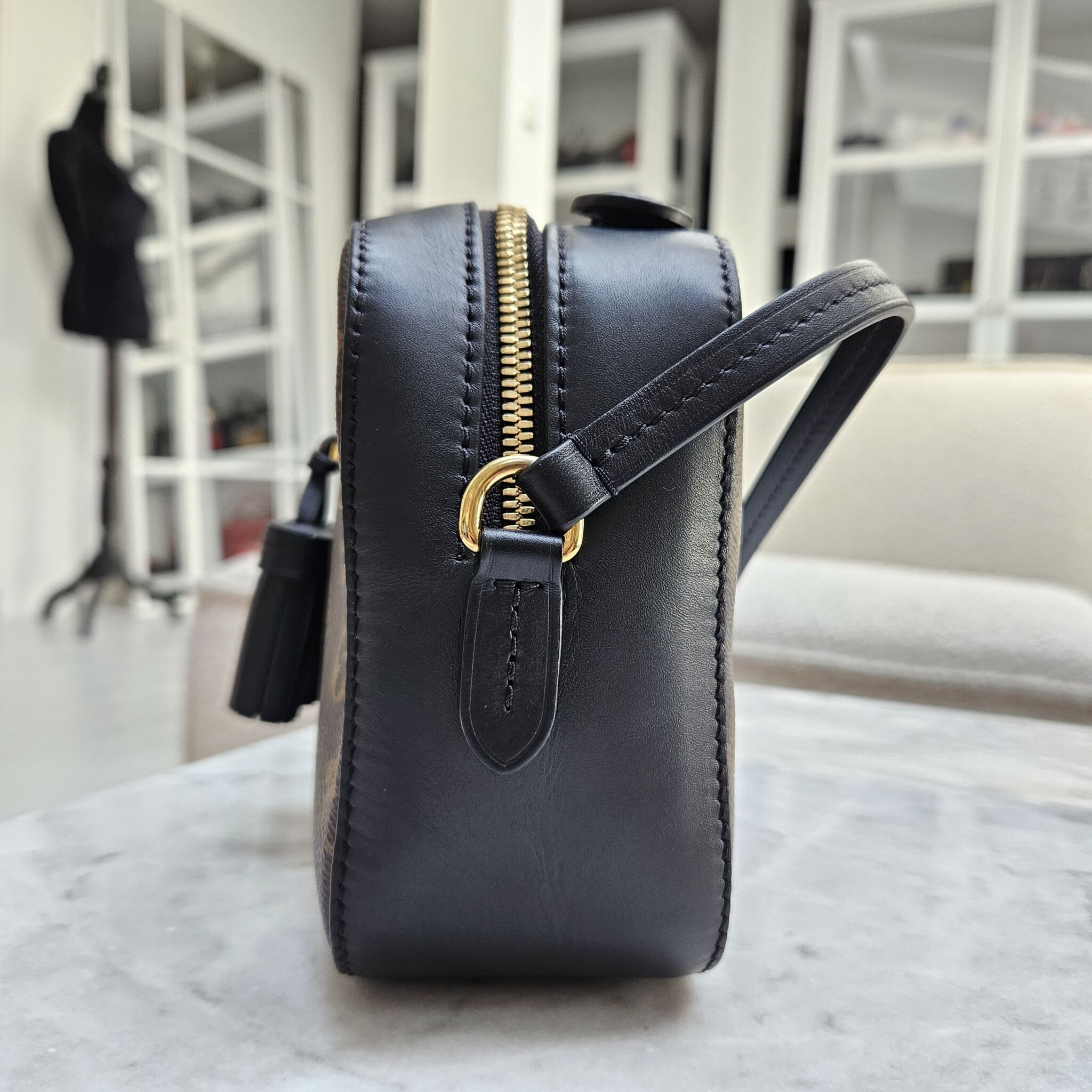 Louis Vuitton Saintonge, Canvas/Leather, Mono/Black GHW - Laulay Luxury