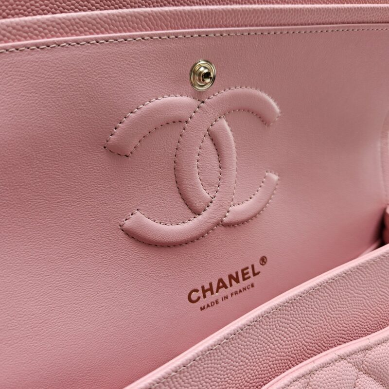 Chanel 22C Medium Classic, Caviar, Pink GHW - Laulay Luxury