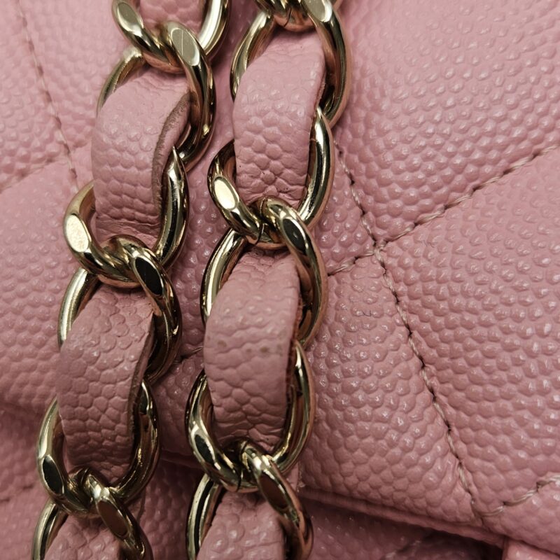 Chanel Vintage Pink Tweed Medium Classic Soft Pink Flap Bag