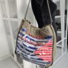 Chanel Large Coco Cuba Hobo, Canvas, Green/Red/Blue/White - Laulay Luxury