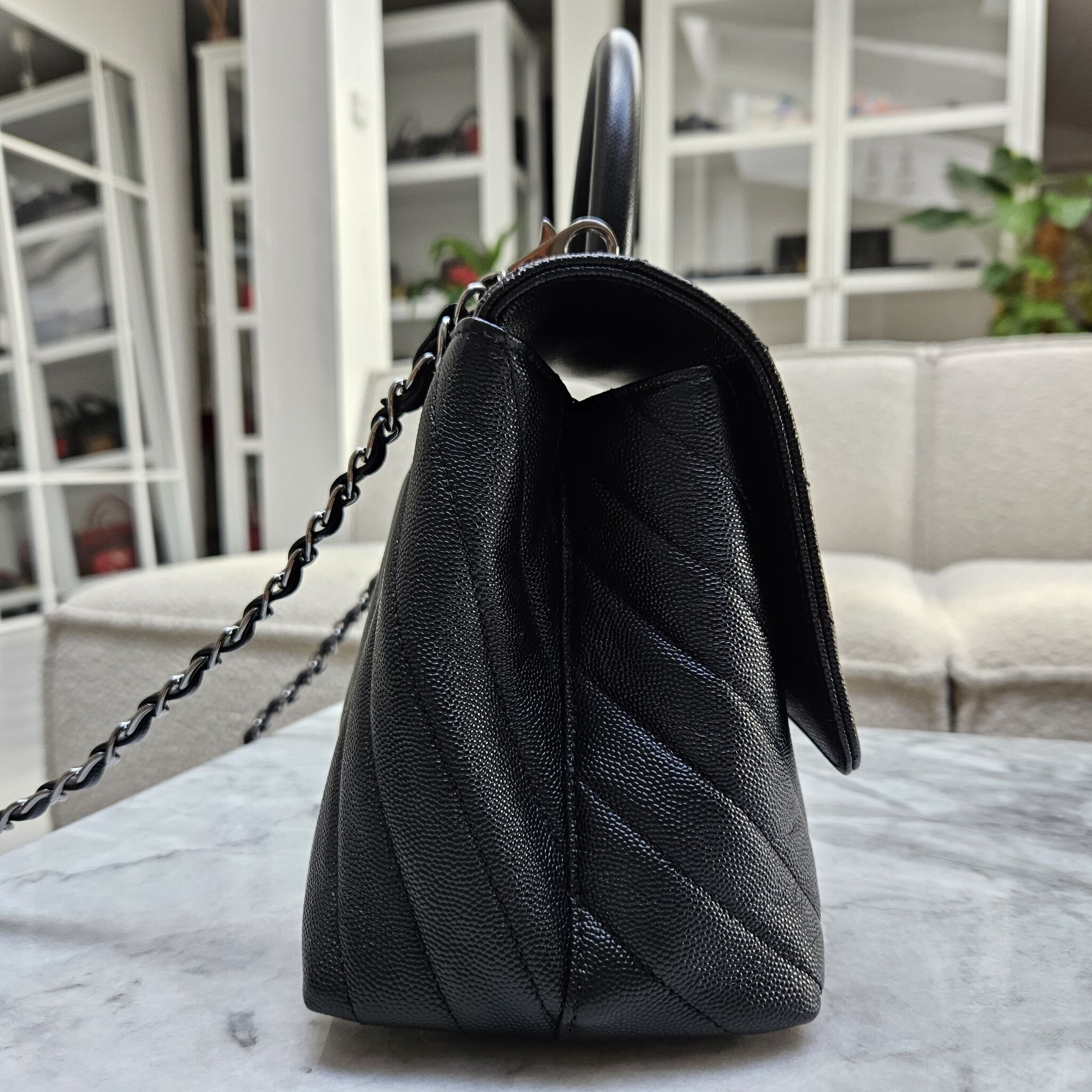 Chanel Small Coco Handle bag Black Caviar leather