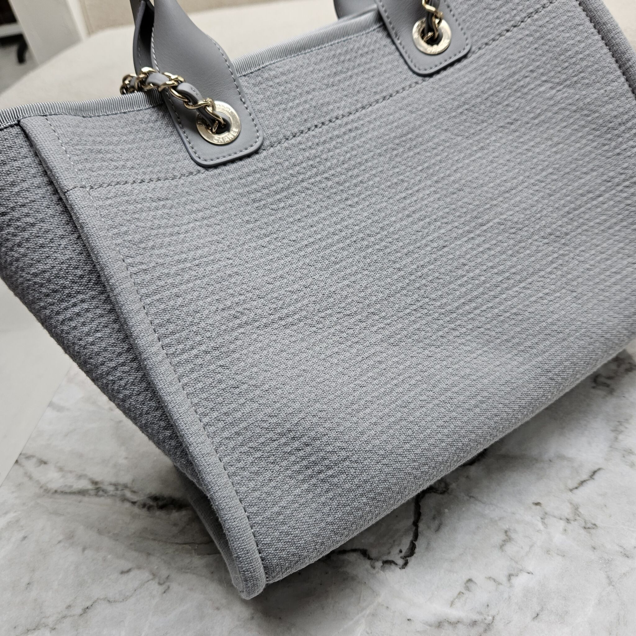 43. Lp x christos Chanel Small Grey Deauville Tote - AWL2169