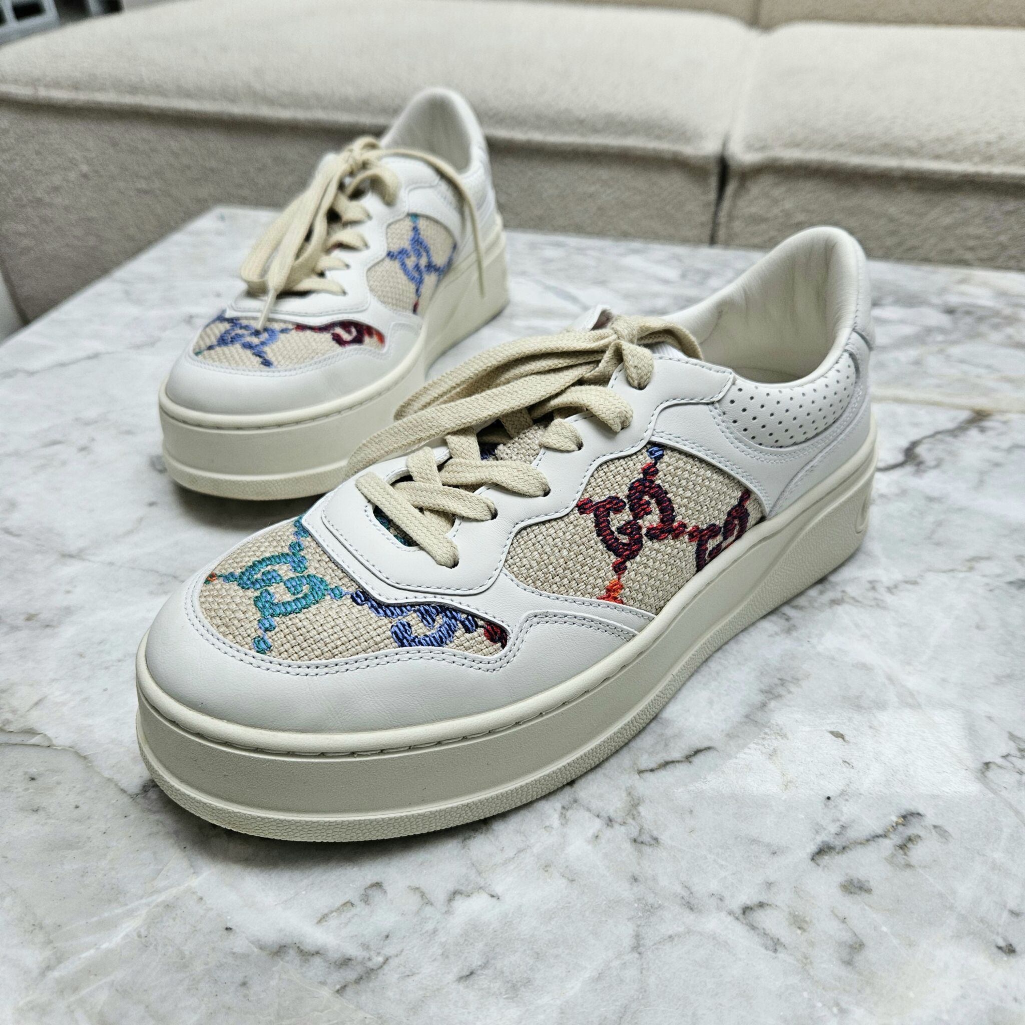 Gucci Sneakers, Hvid/Multi, 39 - Laulay Luxury