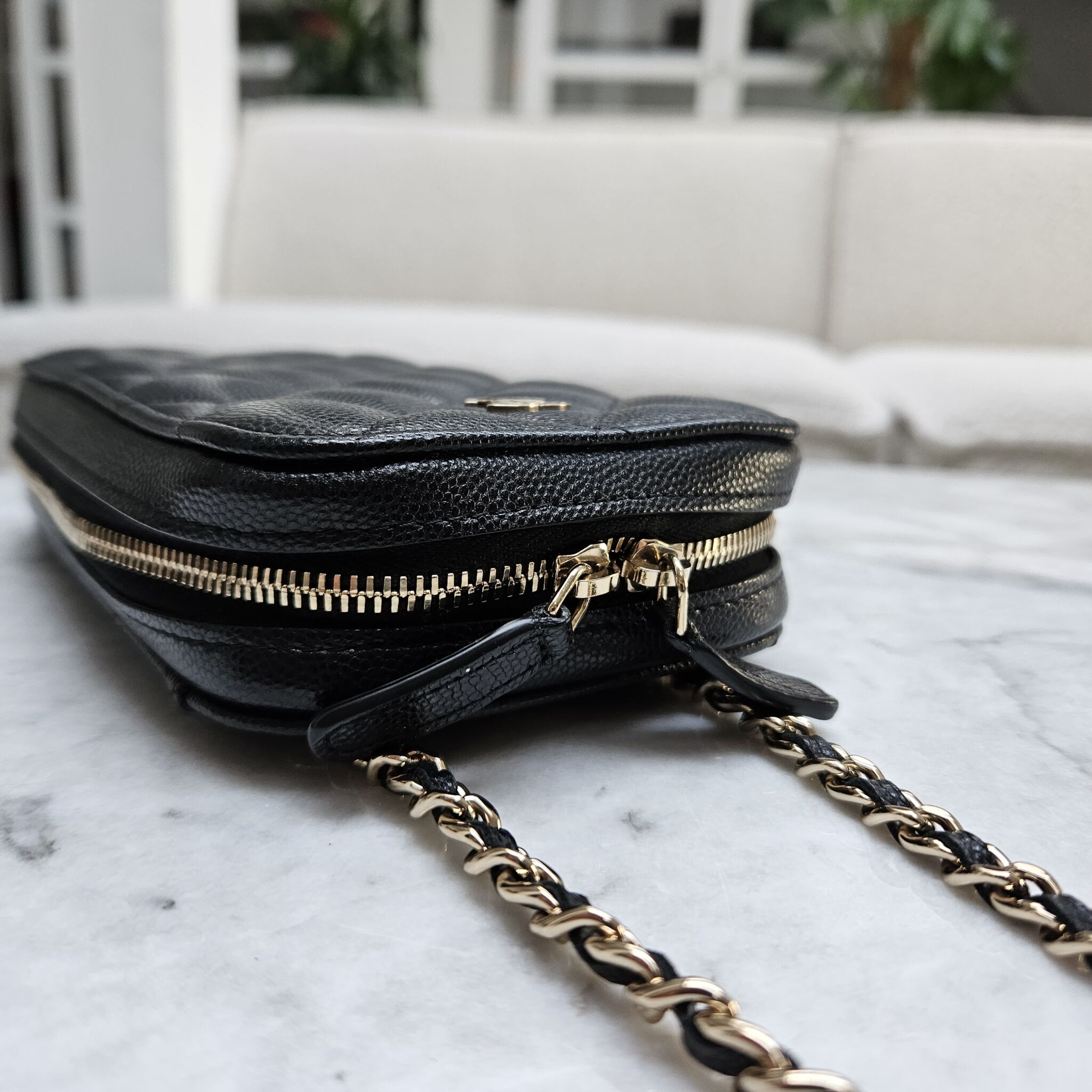 Chanel Phone Bag, Caviar, Black GHW - Laulay Luxury