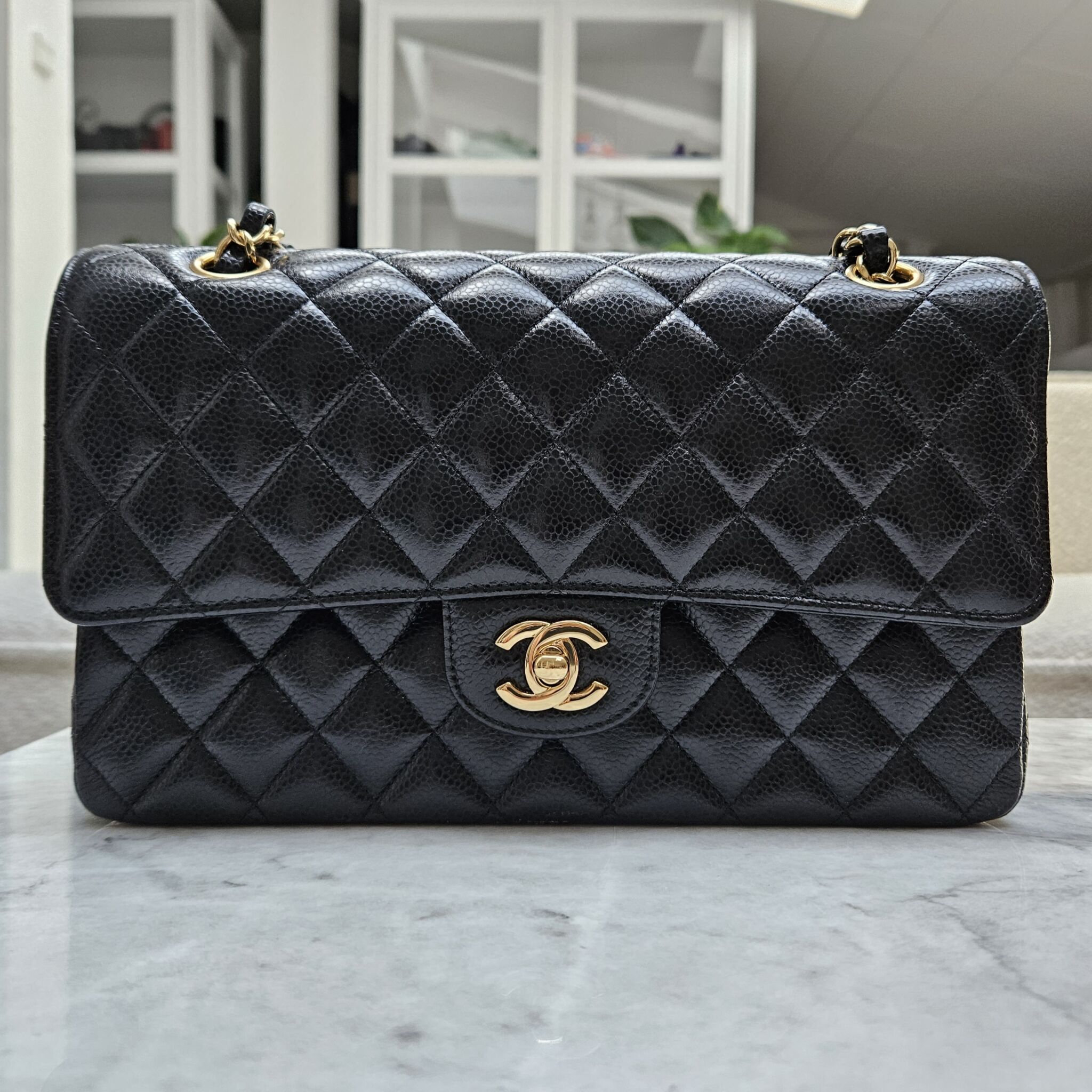 Chanel Medium Classic, Caviar, Black GHW - Laulay Luxury