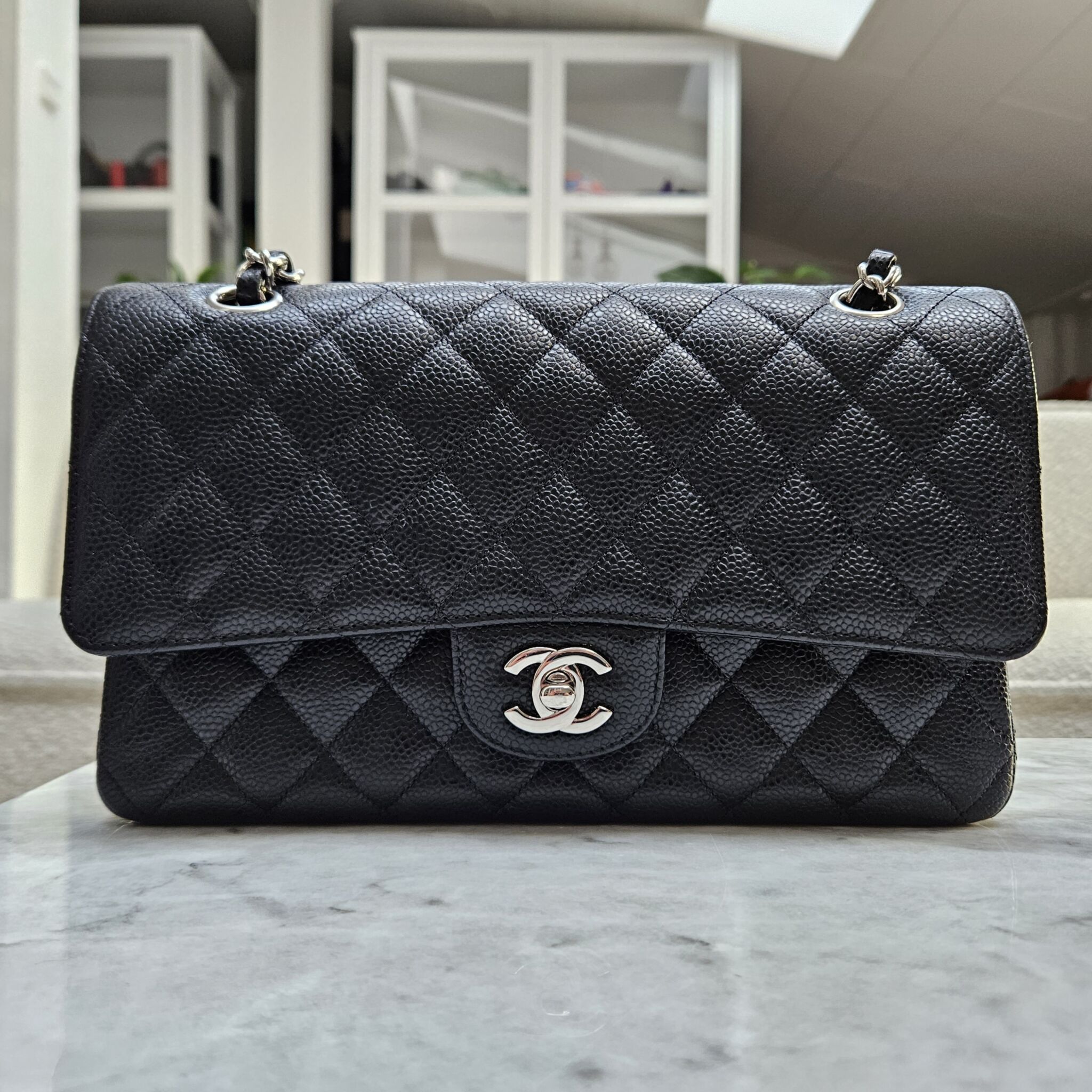 Chanel Maxi 2.55, Aged Calfskin, Black Aged SHW - Laulay Luxury
