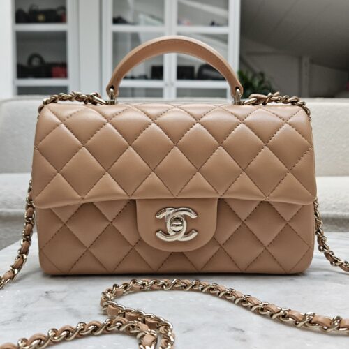 Chanel Small Gabrielle Hobo, Distressed Calfskin, Black - Laulay Luxury
