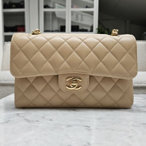 Chanel Deauville Tote, Canvas, Brown/orange SHW - Laulay Luxury