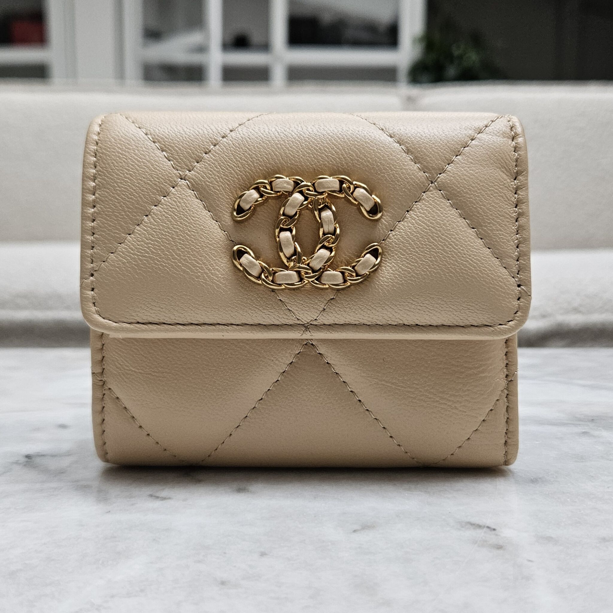 Chanel compact best sale wallet price