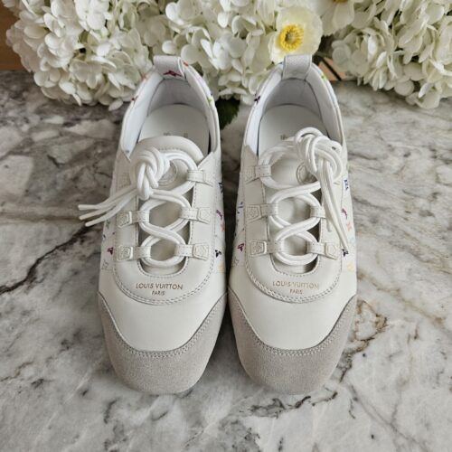 Louis Vuitton Sneakerina, Multicolor Hvid, 38.5